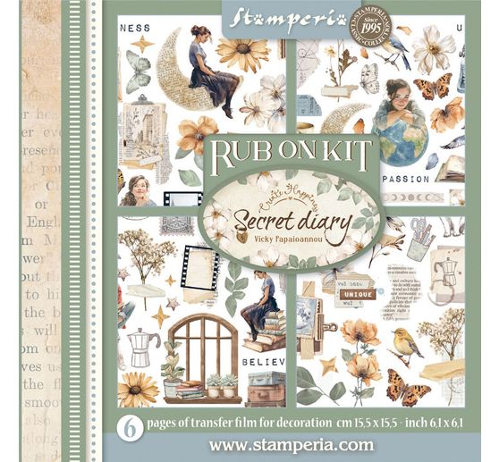 Rub On assortment "Secret Diary"