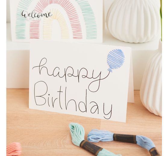 VBS Double cards with envelopes "Cream", 50 pieces