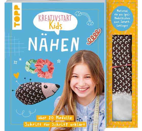 Kniha "Kreativstart Kids N&auml;hen. Anleitungsbuch und Material"