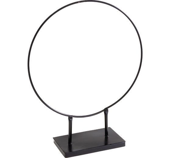 Metal ring with base, black