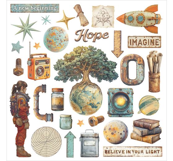 Rub On assortment "A New Beginning"