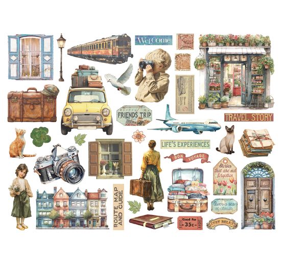 Vystřihovac&iacute; motivy "Art of Travelling"