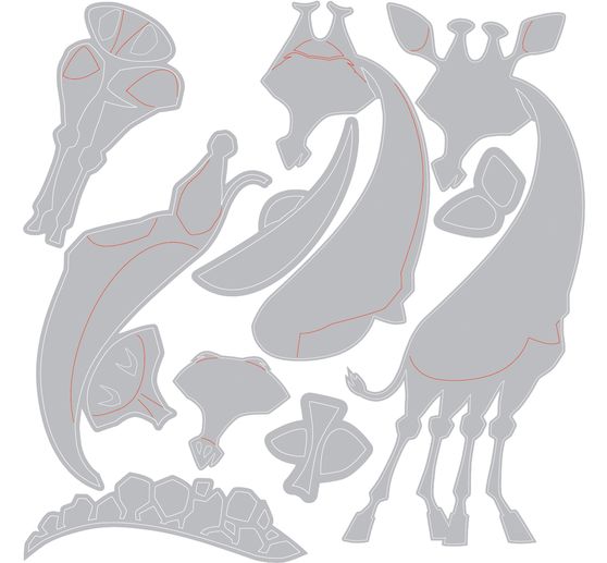 Sizzix Thinlits Punching template "Gertrude - Mini Colorize by Tim Holtz"