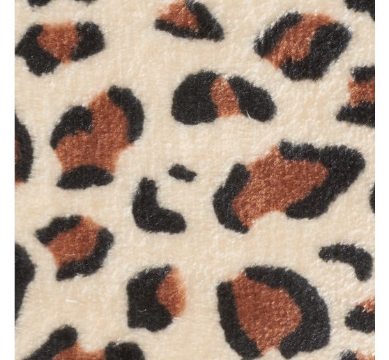 Fleecov&aacute; tkanina "Leopard"