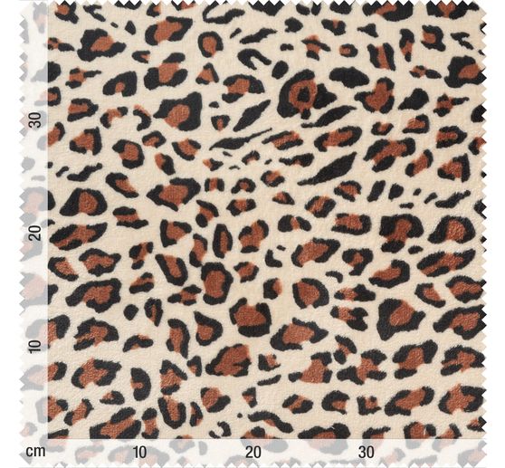 Fleecov&aacute; tkanina "Leopard"