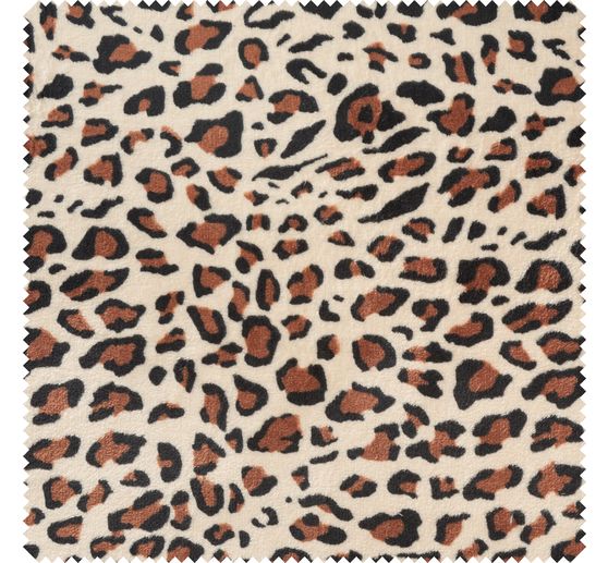 Fleecov&aacute; tkanina "Leopard"