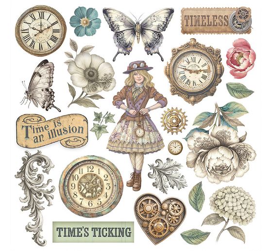 Rub On sada "Gardens of Time"