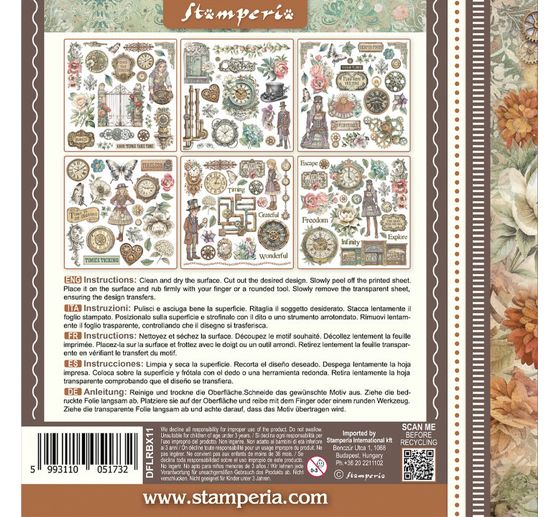 Rub On sada "Gardens of Time"