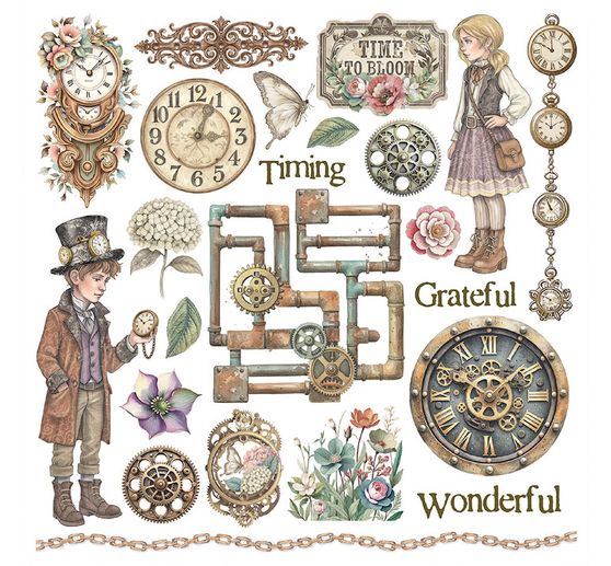 Rub On sada "Gardens of Time"