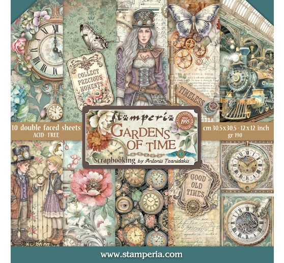 Blok pro scrapbook "Gardens of Time"
