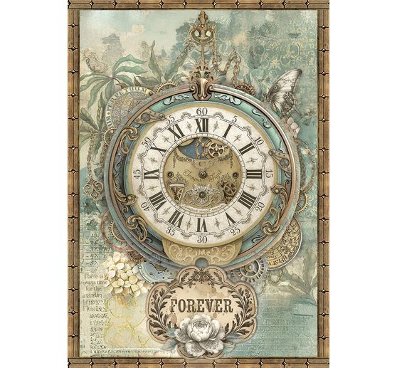 "Zahrady času", sada 8 motivů r&yacute;žov&eacute;ho pap&iacute;ru