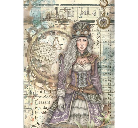 "Zahrady času", sada 8 motivů r&yacute;žov&eacute;ho pap&iacute;ru