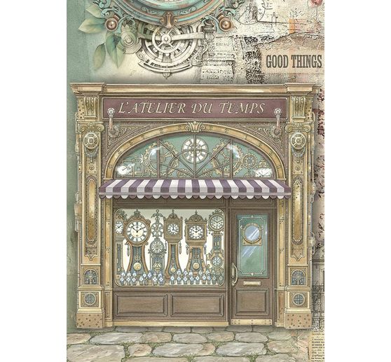 "Zahrady času", sada 8 motivů r&yacute;žov&eacute;ho pap&iacute;ru