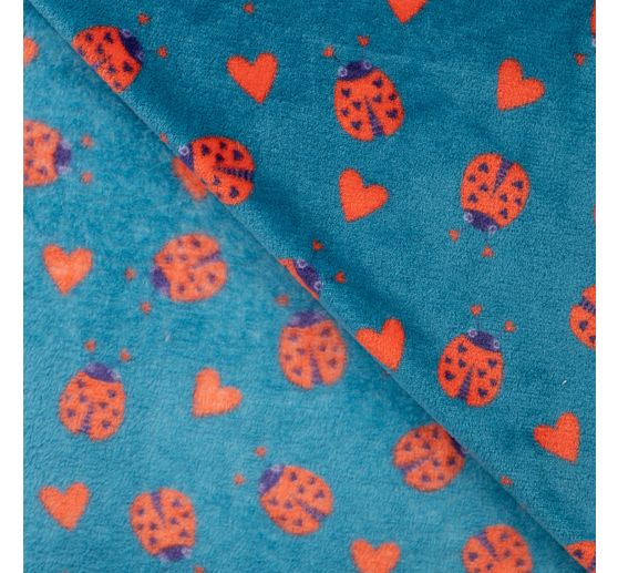 Fleecov&aacute; tkanina "Ladybug"
