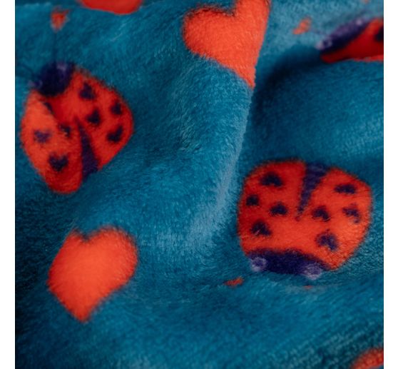 Fleecov&aacute; tkanina "Ladybug"