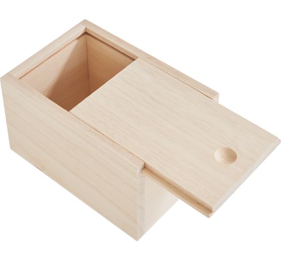 VBS Wooden box / tea box with sliding lid