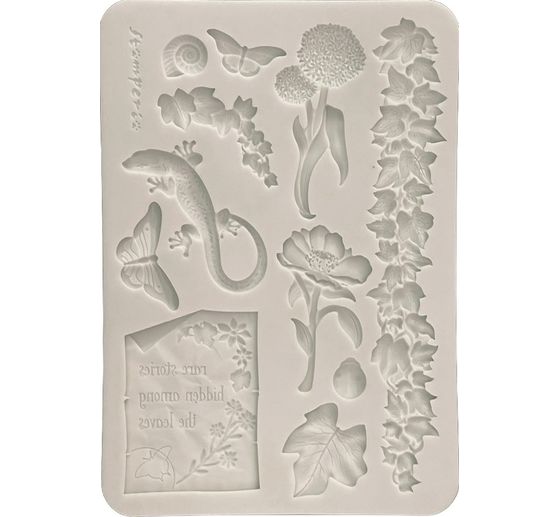 Silikonov&aacute; forma A5 "All Around - Flowers and Leaves"