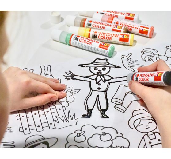 KiDs Window Color "Farma", 6 x 25 ml
