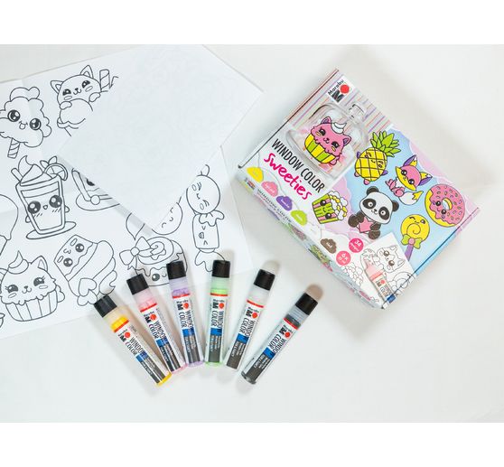 Marabu Window Color "Sweeties", 6 x 25 ml