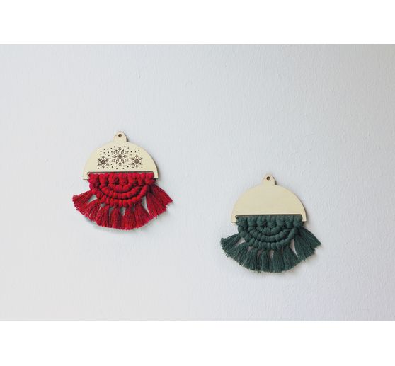 Macram&eacute; z&aacute;věsn&eacute; h&aacute;ky "Xmas"