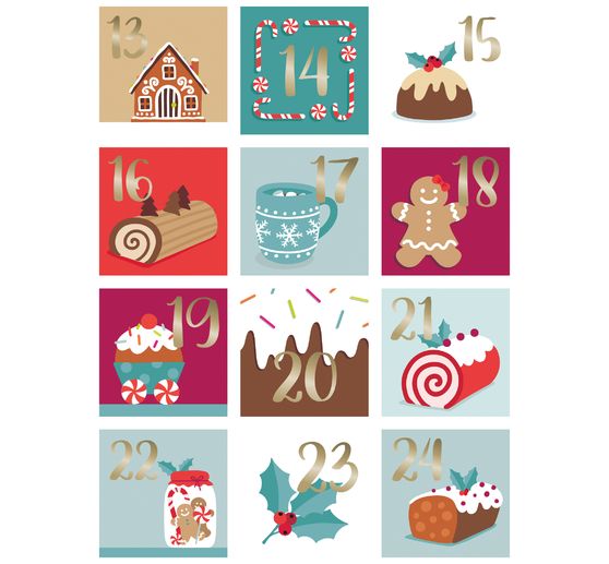 Sticker advent numbers "Christmas Bakery"
