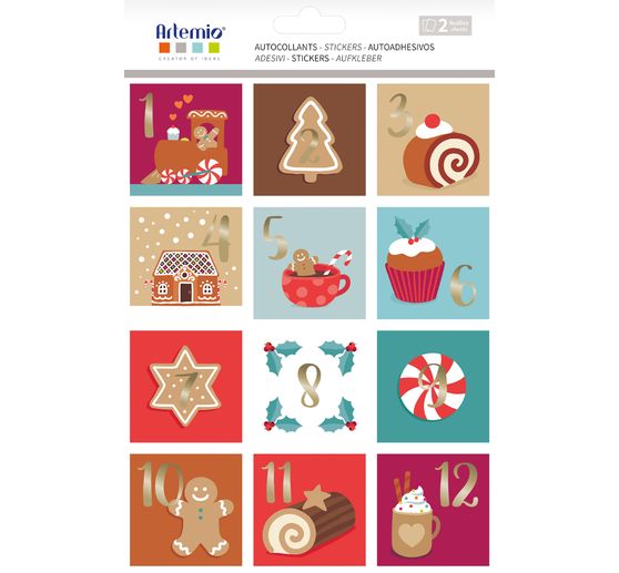 Sticker advent numbers "Christmas Bakery"