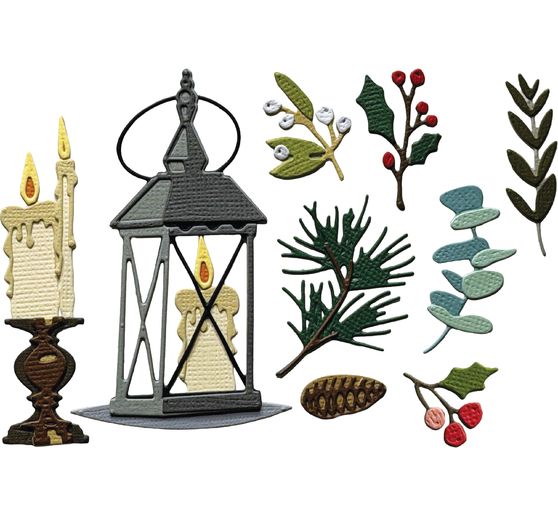 Sizzix Thinlits V&yacute;sekov&aacute; &scaron;ablona "Winter Candlelight by Tim Holtz"