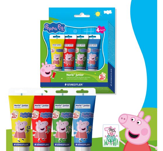 Noris junior Finger paints "Peppa Pig", 4 x 75 ml