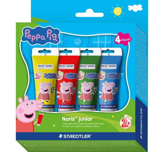 Noris junior Finger paints "Peppa Pig", 4 x 75 ml