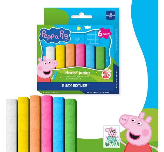 Chodn&iacute;kov&eacute; kř&iacute;dy Noris junior "Peppa Pig", 6 barev