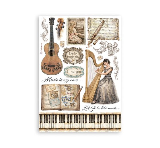 Washi Pad Stamperia "Symphony"