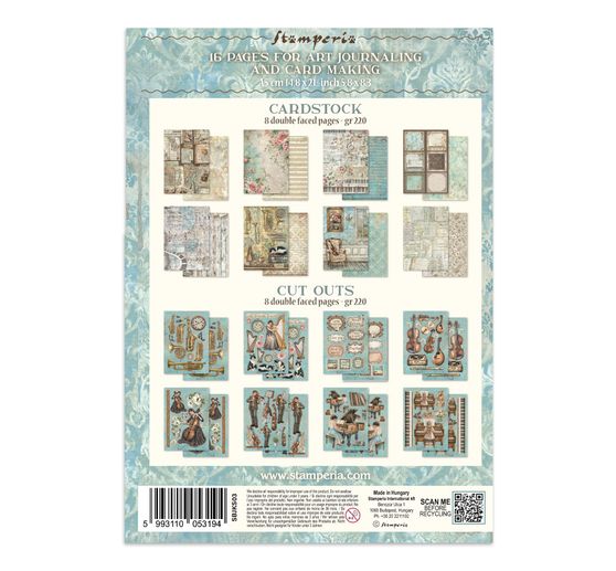 A5 Junk Journal Focus Points Stamperia "Symphony"