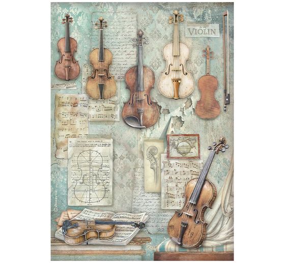 Motiv r&yacute;žov&yacute; pap&iacute;r sada Stamperia "Symphony", DIN A4, 6 kusů