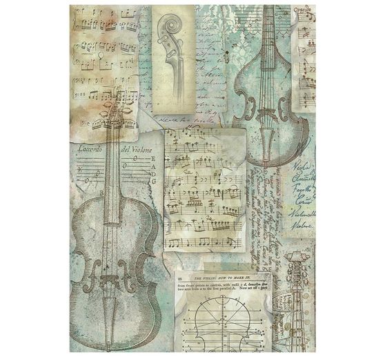 Motiv r&yacute;žov&yacute; pap&iacute;r backgrounds Stamperia "Symphony", DIN A6, sada 8 kusů
