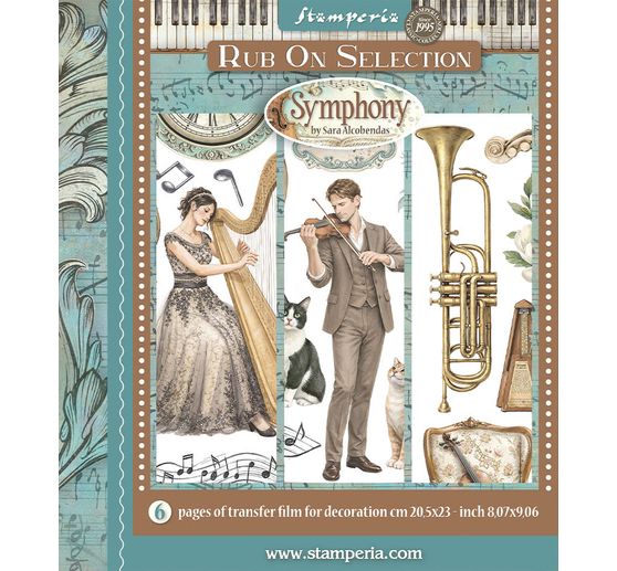 XL Rub On sada Stamperia "Symphony"