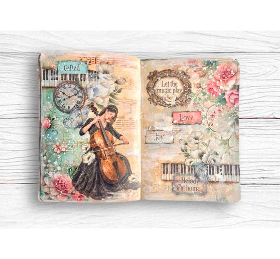 &Scaron;ablona Stamperia "Symphony - Score", 20 x 25 cm