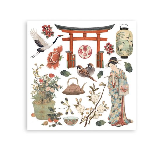 Rub On sada Stamperia "Oriental Garden"