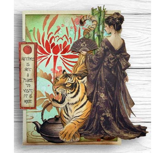 &Scaron;ablona Stamperia "Oriental Garden - Lotus flower", 20 x 25 cm
