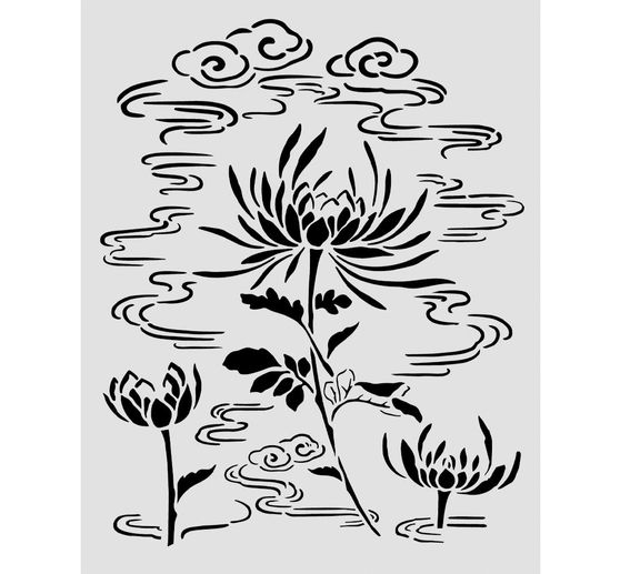 &Scaron;ablona Stamperia "Oriental Garden - Lotus flower", 20 x 25 cm