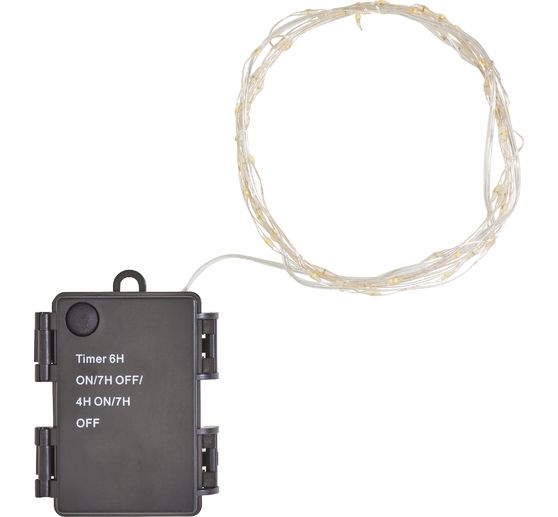 Outdoor micro LED fairy lights, with timer, 3 m, 60 LEDs