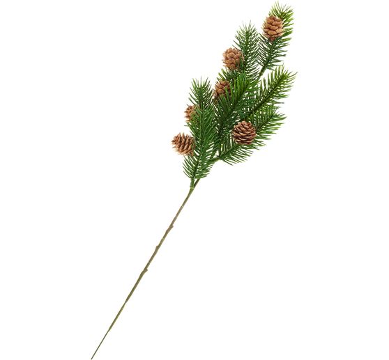 Větvička jedle se &scaron;i&scaron;kami, 38 cm