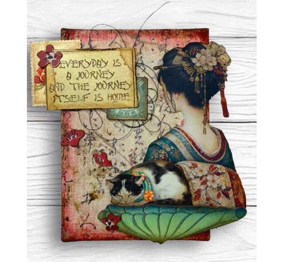 Motiv r&yacute;žov&yacute; pap&iacute;r backgrounds Stamperia "Oriental Garden", DIN A6, sada 8 kusů