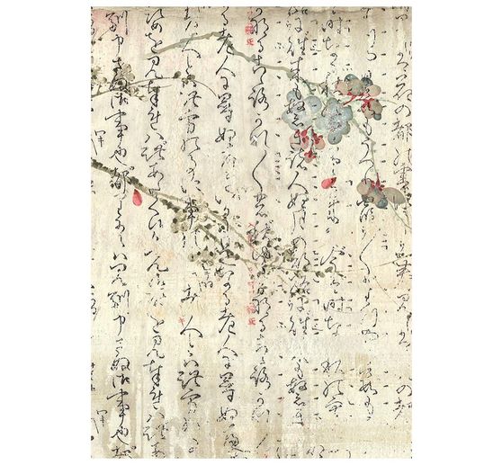 Motiv r&yacute;žov&yacute; pap&iacute;r backgrounds Stamperia "Oriental Garden", DIN A6, sada 8 kusů