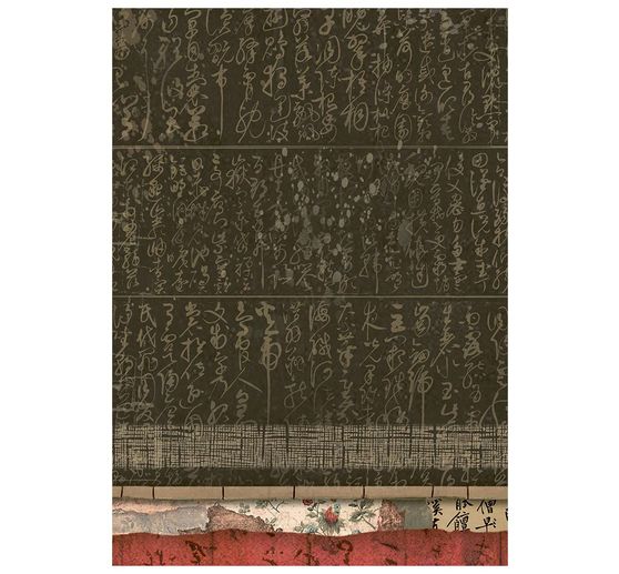 Motiv r&yacute;žov&yacute; pap&iacute;r backgrounds Stamperia "Oriental Garden", DIN A6, sada 8 kusů