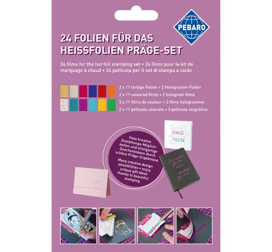 Hot stamping foil, 10 x 15 cm, 24 pieces