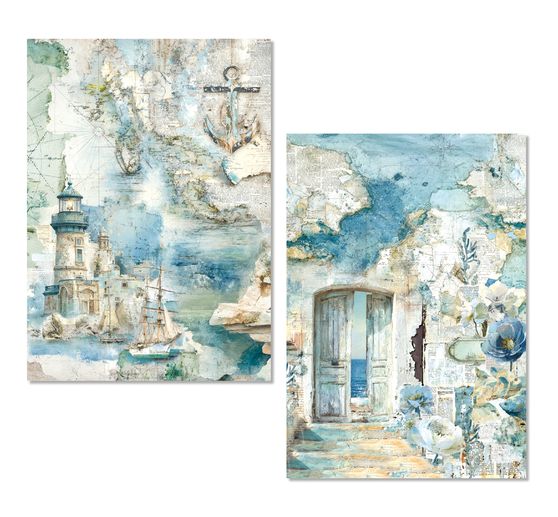 Ciao Bella Motif straw silk assortment "Edge of the Ocean", set of 8