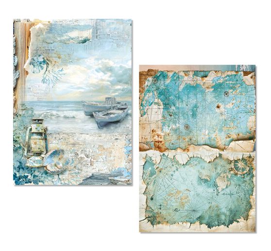 Ciao Bella Motif straw silk assortment "Edge of the Ocean", set of 8