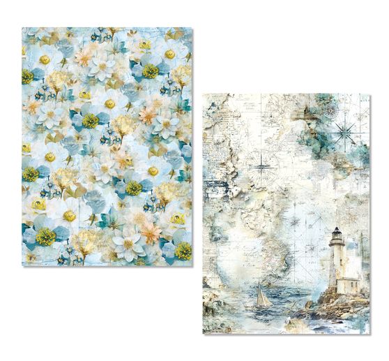 Ciao Bella Motif straw silk assortment "Edge of the Ocean", set of 8