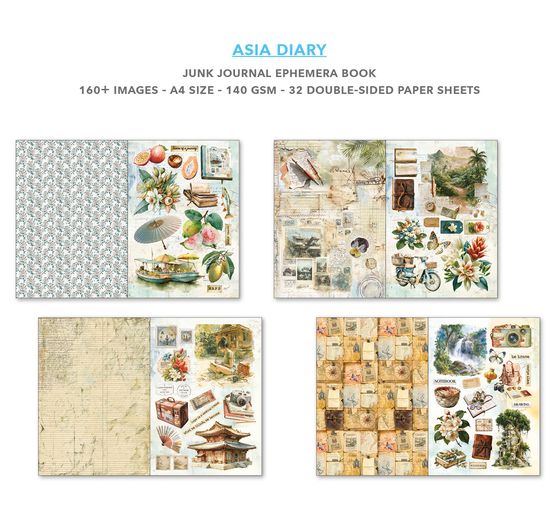 Ciao Bella Junk Journal & Ephemera Book "Asia Diary"