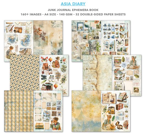Ciao Bella Junk Journal & Ephemera Book "Asia Diary"